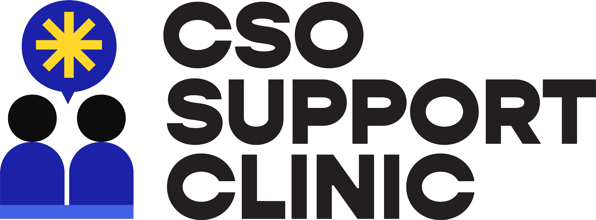 CSO Support Clinic logo with people icon